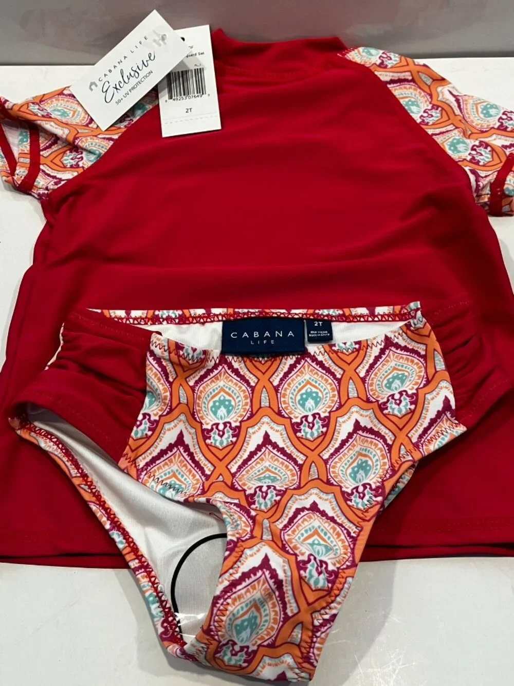 Cabana Life Kids 2T Swim Rash guard Rashguard Swimsuit NEW